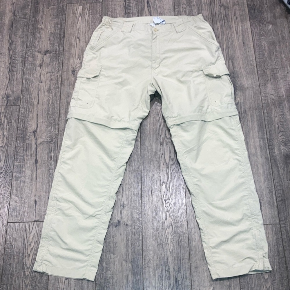 Men world wide sportsman convertible cargo pants khaki size L/32 - Picture 1 of 7
